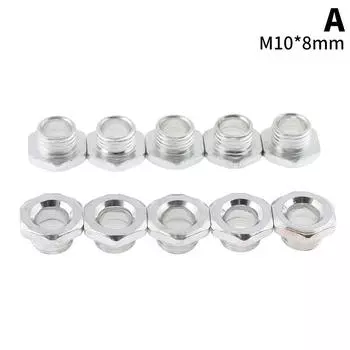 M10 резьбовая трубка с гайкой для ламп полая металлическая трубка винт для отбеливания зубов головка для ремонта осветительного основания соединительные аксессуары 1.4*0.8cm