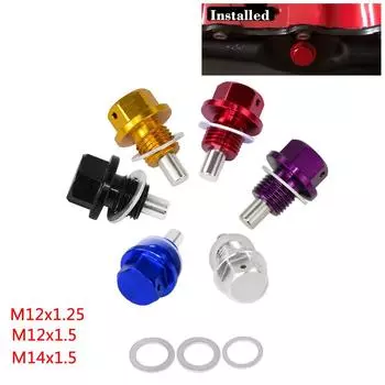 M12x1,5 M12x1,25 M14x1,5 Магнитная пробка для слива масла и гайка для слива масла (доступно много цветов) 12*1.25 синий