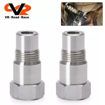 M18X1.5 Датчик Проставка Нержавеющая сталь Монтажный фитинг Аксессуары Прямой кислородный O2 Двигатель Свет Соединитель Адаптер Редуктор серебряный