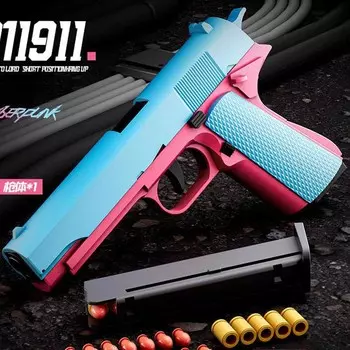 M1911 Автоматический выброс гильз Мягкая пуля Colt игрушечный пистолет для мальчиков взрослых игр на открытом воздухе