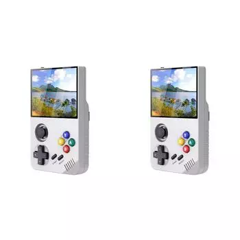 - M19 3,5-дюймовый 4K HD IPS-экран Игровая консоль Linux/Emelec 4.3 Система (Белый 64Г)