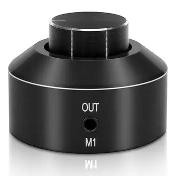 M1 Mini Active Volume Control Audio Adjuster Wired Metal ALPS Rotating Shaft for Video Watching and Game Playing Knob, 3.5mm Controller, Shell,