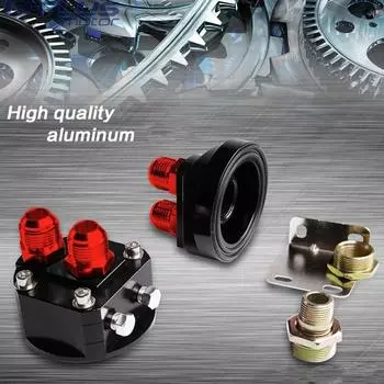M20 Комплект переходников для сэндвич-фитингов с наружной резьбой для перемещения масляного фильтра 3/4X16/20X1,5 чёрный