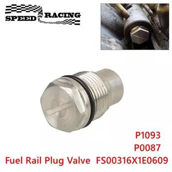 M20x1.5 Автомобильный клапан топливной рампы Заглушка P1093 P0087 Подходит для 2004.5-2010 GM6.6 LLY/LBZ Duramax и 2007.5-2018 Ram 6.7 Cummins серебряный