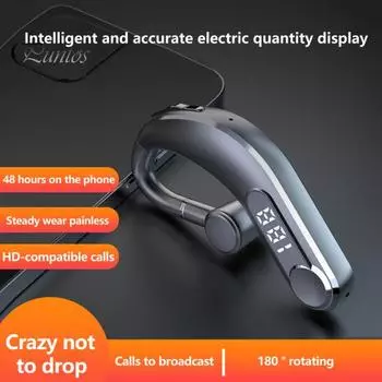 M22 Bluetooth-совместимые наушники с заушным креплением и шумоподавлением, универсальная беспроводная стереогарнитура для музыки и спорта для бизнеса чёрный