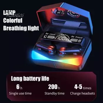 M28 Bluetooth-совместимые наушники, эргономичные наушники-вкладыши с низкой задержкой, стереозвук, беспроводные наушники для киберспорта чёрный