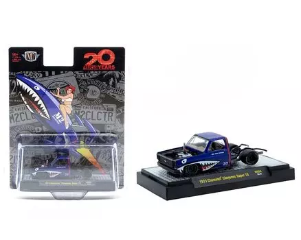 M2 Machines Chevrolet Cheyenne Super 10 Bedless Truck 1973 Blue Chevy Cheyenne Super 10 1/64 [Предмет] синий