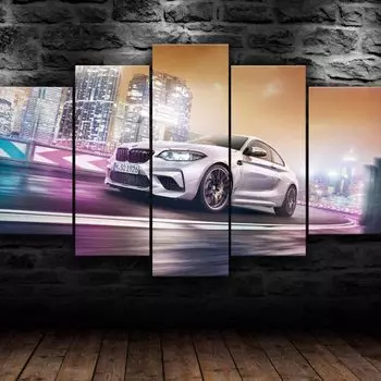 M2 Роскошный автомобиль, 5 панелей, модульная современная HD печать, настенное искусство, холст, постеры, живопись для гостиной, домашний декор, фотографии, украшения 20x35 20x45 20x55cm