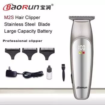 M2S электрическая машинка для стрижки волос для домашнего использования, триммер для волос с аккумулятором большой емкости для детей и взрослых