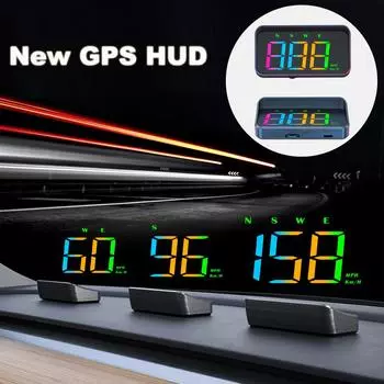 M2S Auto HUD GPS Head Up Display Автомобильный светодиодный цифровой цветной дисплей спидометр сигнализация скорости проектор на лобовое стекло для транспортных средств