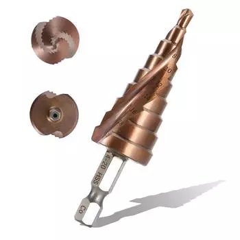 M35 (4-12мм 4-20мм 4-32мм ) Набор сверл HSS-Co Step Straight Groove Drill Bit Set Набор сверл по дереву и металлу с титановым покрытием