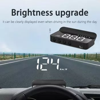 M3 Автомобильный HUD Проекционный дисплей OBD2 II EUOBD Система предупреждения о превышении скорости Проектор на лобовое стекло Автоматическая электронная сигнализация напряжения Об/мин км ч миль в час Спидометр чёрный