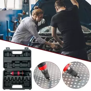 M3, M4, M5, M6, M8M10 Клепальный пистолет Конверсионная головка Инструмент Вставка DIY Гайка Съемный заклепочный пистолет Гайка Набор Клепальный конвертер Главная B8D4