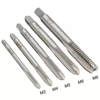 M3-M8 M5-M12 Регулируемый гаечный ключ с храповым механизмом 5 шт. Ручной метчик для нарезания резьбы в прямом и обратном направлении, набор принадлежностей для ручного инструмента