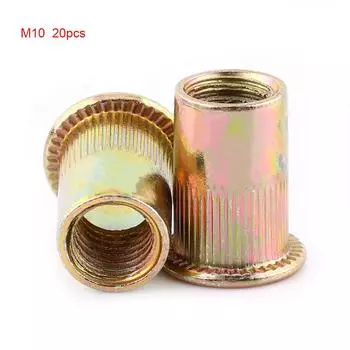 M3M12 углеродистая сталь плоская резьбовая заклепочная гайка фланцевая заклепочная гайка гайка крепеж M8x20pcs