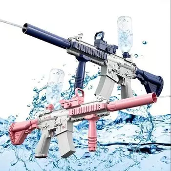 M416 водяной пистолет, электрический пистолет, игрушка для стрельбы, полностью автоматическая летняя съемка на пляже, забавная игрушка для детей, мальчиков и девочек, подарок для взрослых
