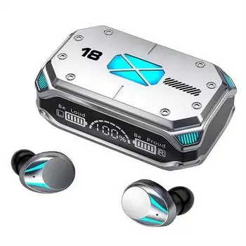 M41 TWS Беспроводная Bluetooth-гарнитура V5.3 Наушники с шумоподавлением Сенсорное управление Звук Стерео наушники Спортивные водонепроницаемые наушники белый