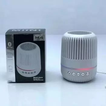M4 Mini Smart Bluetooth Audio Subwoofer Home Outdoor Portable Wireless Small Speaker Gift белый