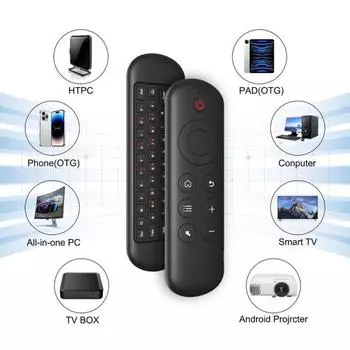 M5 Air Mouse Remote Backlight 2.4G Мини беспроводная клавиатура USB-приемник 6-осевой гироскопический датчик Многофункциональный пульт дистанционного управления для Android TV Box PC Smart TV No Light