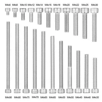 M5 DIN912-A2 нержавеющая сталь болт с шестигранной головкой винт с шестигранной головкой M5*90 M5x75