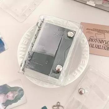 M5 Двойная кнопка Золотая обложка Прозрачная обложка для скоросшивателя с отрывными листами Журнал Аксессуары для скетчбука Дневник Офисные принадлежности