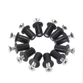 12 шт. M5 мотоцикл универсальные винты для ветрового стекла гайка для крепления ветрового стекла резиновая гайка Honda 12pcs-A