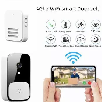 M5 Wi-Fi Система безопасности Видеодомофон ночного видения Цифровой глазок Беспроводной умный дверной звонок Видеозвонок Дверной звонок с камерой HD Открытый