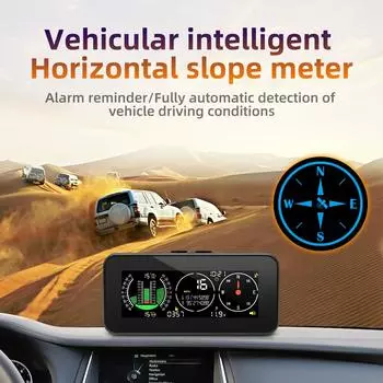 M60 HUD GPS Head Up Display Slope Meter Display Tilt Pitch Angle Compass Intelligent Inklinometer Off Road 4X4 For All Cars