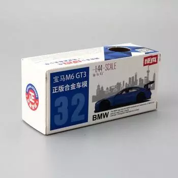 M6 Gt3 144 Scale Alloy Car Model Toy With Doors For Kids Decoration Gift
