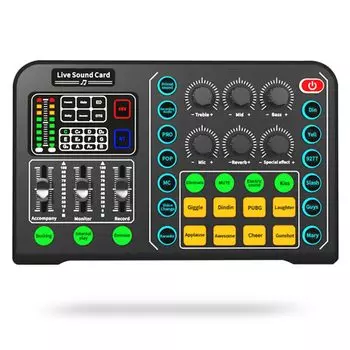 M6 игровой аудио микшер аудио интерфейс караоке живая звуковая карта мужской голос женский голос преобразователь голоса микшер аудио Bluetooth беспроводной аккомпанемент