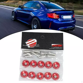 M6 шайбы крыла алюминиевые прокладки напрямую заменяют прочные премиум украшения моторный отсек наряд Red