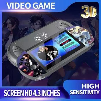 M7 Linux 4.3-дюймовая HD ретро портативная игровая консоль портативный карманный видеоплеер для PS1/PSP/N64 25 симуляторов 3D рокер 64GB