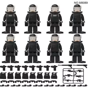 M8089 Водолазный строительный блок Миниатюрная спасательная команда на море Мозаичная игрушка в виде мелких частиц