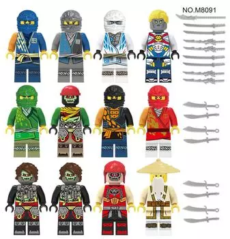 M8091 M8093 Серия Мираж Фигурка из строительных блоков Мелкие детали Соединяемый Ниндзя Игрушка Сумка