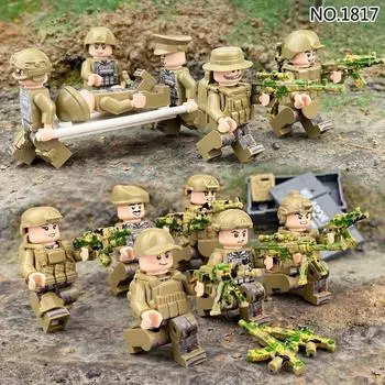 M8107 M1634 M1817 Строительный блок Игрушка Воздушно-штурмовая дивизия Лонг Янь Спецназ