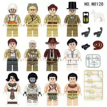 M8128 Adventure Raiders Building Block Doll Adventure Tribe Doll Small Parts Assembly Toy Bag