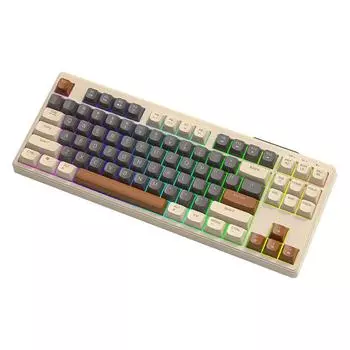 M87 RGB подсветка игровой клавиатуры эффект бесшумной 2.4G беспроводной механическая клавиатура настраиваемая прокладка клавиатура для ПК ноутбука планшета glint