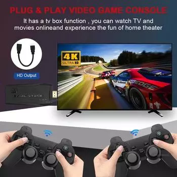 M8 4K игровая консоль 64G встроенный 20000 игр ретро портативный игровой плеер 2 беспроводной контроллер игровой джойстик детский рождественский подарок