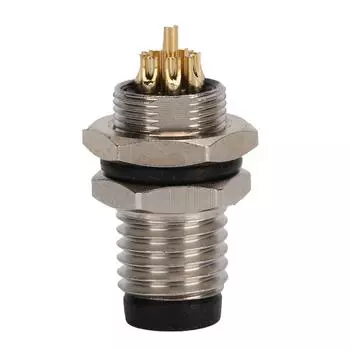 M8 Авиационный 8-контактный штекерный разъем водонепроницаемый латунный никелированный для гнезда