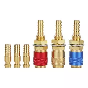 M8 Газовый адаптер с водяным охлаждением Инструмент для установки быстрого разъема Сварочная горелка MIG золотистый
