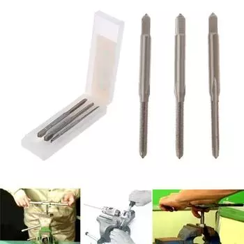 M8 M12 Прямой резьбовой метчик 3 шт. Крупная резьба Метчик для нарезания резьбы Материал подшипника Ручной винт Ручной метчик