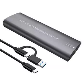 # M.2 NGFF/MVMe SSD на USB 3.1 SSD чехол NVME PCIE портативный SSD бокс алюминиевый Allo CCA black