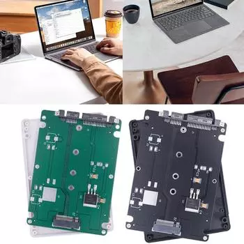 M.2 NGFF SSD в 2,5-дюймовый корпус SATA3, адаптер, корпус, корпус, жесткий диск M.2 SSD SATA3, коробка 6 Гбит/с чёрный