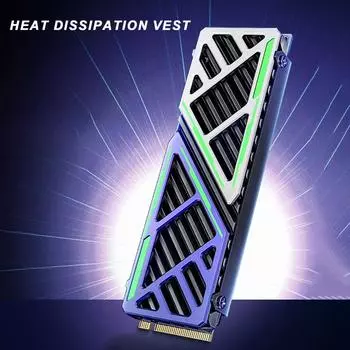 M.2 Ssd Радиатор Алюминиевый M.2 Ssd 2280 Радиатор для Rapid NVMe Solid State Drive Аксессуары для ПК Радиатор Охладитель Улучшение чёрный