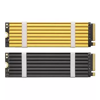 M.2 Жесткий диск Металлический SSD Радиатор с винтами Твердотельный накопитель Радиатор Прочный ПК/настольные компьютеры Аксессуары для PS5 NVMe M.2 2280 золотой