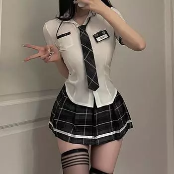 M~3XL Косплей Костюм 4 шт. Наборы Сексуальная Студенческая Одежда Cos Униформа Temptation Jk Короткая Юбка Униформа Костюм M