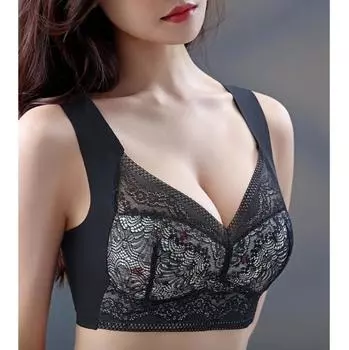 M-4XL, большой размер, женский ультратонкий минимайзер, бюстгальтер без подкладок на косточках, бюстгальтер на косточках, сексуальное кружевное нижнее белье, бюстгальтеры для женщин M