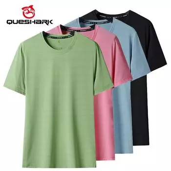 (М-4XL)Женская футболка для бега, быстросохнущие топы для йоги и фитнеса, одежда для тренировок, спортивные рубашки для спортзала, крутые футболки для кроссфита из ледяного шелка M чёрный