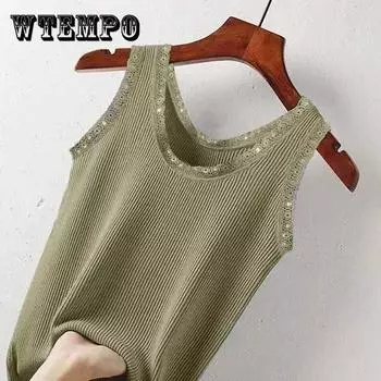 M-5XL Летняя трикотажная рубашка в рубчик из модала, женская кружевная рубашка большого размера, тонкий жилет с внутренней нижней частью XXXXXL зелёный