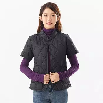 M-5XL Женская утолщенная теплая куртка с короткими рукавами, хлопковая плюшевая куртка из хлопка 5XL чёрный